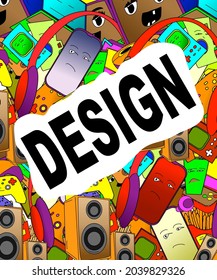 Vector illustration of colorful abstract people