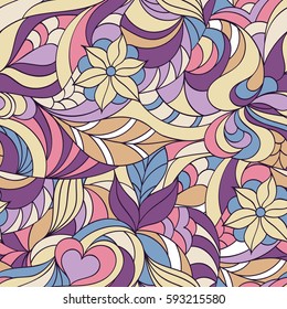 Vector illustration of colorful abstract seamless pattern.