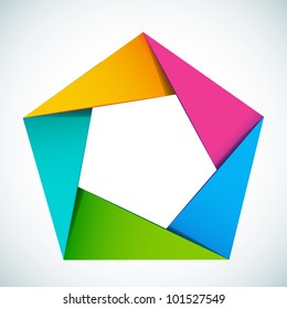 Vector illustration colorful abstract shape