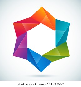Vector illustration colorful abstract shape
