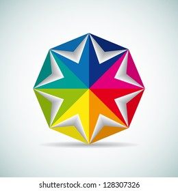 Vector illustration colorful abstract shape