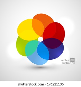 Vector illustration with colorful abstract subject.