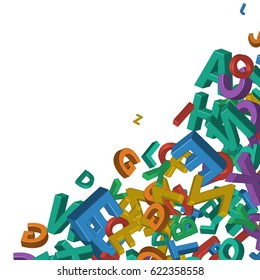 Vector Illustration Colorful Alphabet On White Stock Vector (Royalty ...