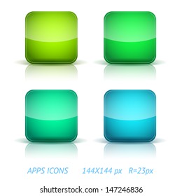 Vector illustration of colorful apps icon templates for buttons
