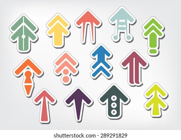 Vector illustration of colorful arrow background