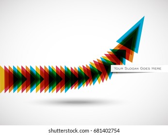 Vector illustration of colorful arrow design...