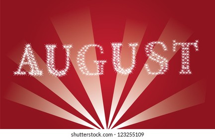 Vector illustration - colorful august design element.