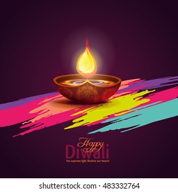 Vector illustration. colorful background celebration of happy diwali. festival of lights and light. graphic design for flyers, brochures and cards