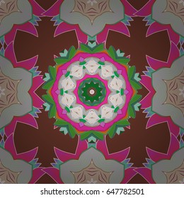 Vector illustration. Colorful background. Colored mandalas element.