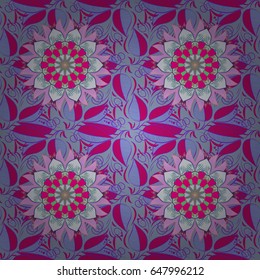 Vector illustration. Colorful background. Colored mandalas element.