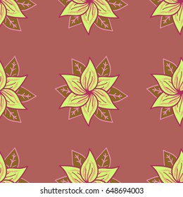 Vector illustration. Colorful background. Colored mandalas element.