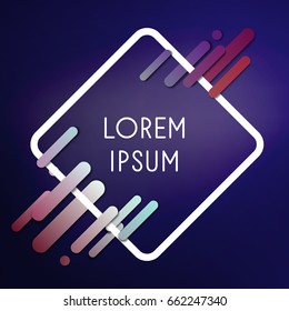 Vector Illustration of Colorful Background With Frame