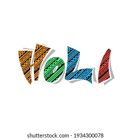 Ilustración vectorial de fondo colorido. Feliz Holi.