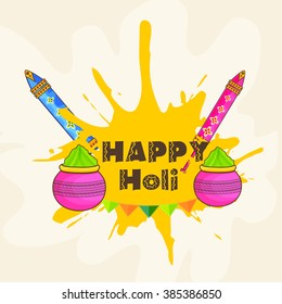Vector illustration of colorful background for Indian festival Holi celebrations.