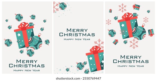 vector illustration of colorful background for Merry Christmas and New Year Seasons Greetings template