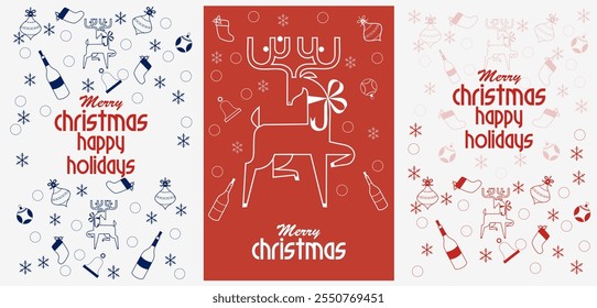 vector illustration of colorful background for Merry Christmas and New Year Seasons Greetings template