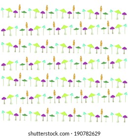 vector illustration of colorful background recurring fungi
