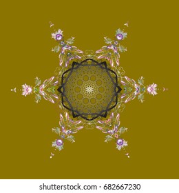 Vector illustration. A colorful background with snowflakes. Vector christmas abstract colorful background with cute snowflake.