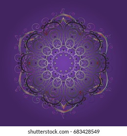Vector illustration. A colorful background with snowflakes. Vector christmas abstract colorful background with cute snowflake.