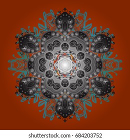 Vector illustration. A colorful background with snowflakes. Vector christmas abstract colorful background with cute snowflake.