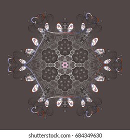 Vector illustration. A colorful background with snowflakes. Vector christmas abstract colorful background with cute snowflake.