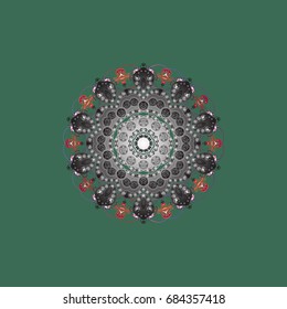 Vector illustration. A colorful background with snowflakes. Vector christmas abstract colorful background with cute snowflake.