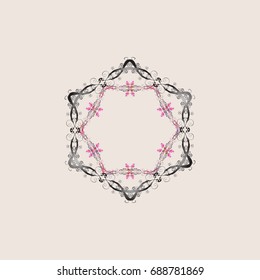 Vector illustration. A colorful background with snowflakes. Vector christmas abstract colorful background with cute snowflake.