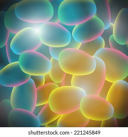 vector illustration of colorful bacteria