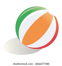 Vector illustration of a colorful ball on a white background