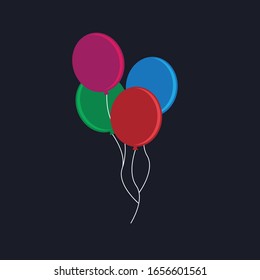 ilustración vectorial de un globo colorido