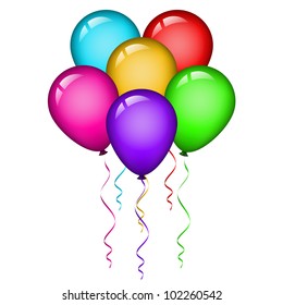 Vector illustration of colorful balloons