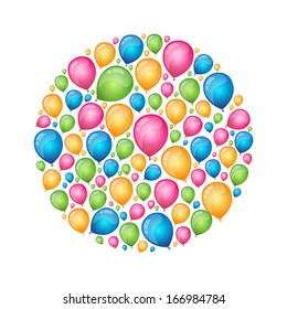 Vector illustration of colorful balloons