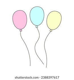 Vector illustration of a colorful balloons