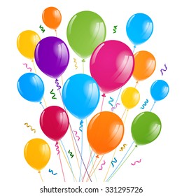 Vector Illustration of Colorful Balloons