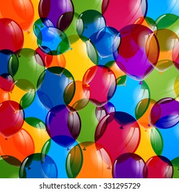 Vector Illustration of Colorful Balloons