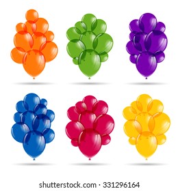Vector Illustration of Colorful Balloons