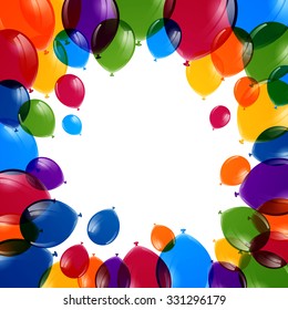 Vector Illustration of Colorful Balloons