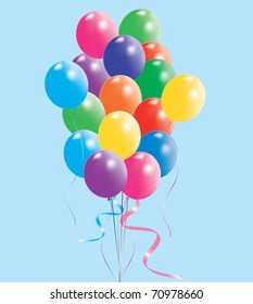 vector illustration of colorful balloons