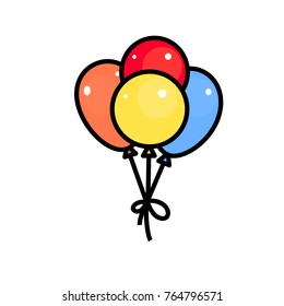 Vector illustration of colorful balloons