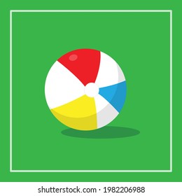 vector illustration of colorful beach balls. isolated background vector flat design.