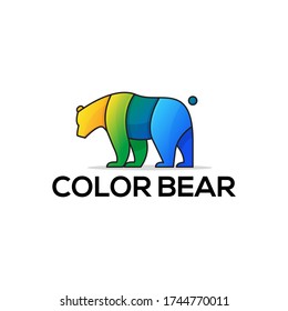 Vector illustration of colorful Bear logo template and business card design template.
Suitable for Creative Industries, Company, Multimedia, Entertainment, Education, Shop 
and other related business