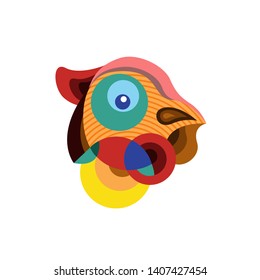 Vector Illustration Colorful Birds and Chicken in Flat Colors. Illustration can Use for Logo, pattern, background, print, fabric, website, landing page and decoration.