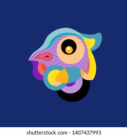 Vector Illustration Colorful Birds and Chicken in Flat Colors. Illustration can Use for Logo, pattern, background, print, fabric, website, landing page and decoration.
