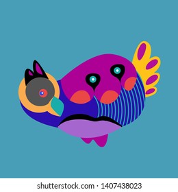 Vector Illustration Colorful Birds and Chicken in Flat Colors. Illustration can Use for Logo, pattern, background, print, fabric, website, landing page and decoration.
