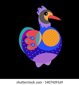 Vector Illustration Colorful Birds and Chicken. Illustration can Use for Logo, pattern, background, print, fabric, website, landing page and decoration.
