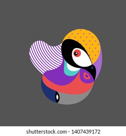 Vector Illustration Colorful Birds and Chicken. Illustration can Use for Logo, pattern, background, print, fabric, website, landing page and decoration.
