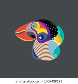 Vector Illustration Colorful Birds and Chicken. Illustration can Use for Logo, pattern, background, print, fabric, website, landing page and decoration.

