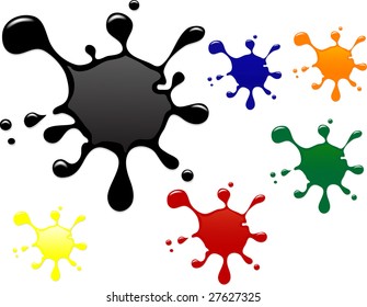 Vector illustration of colorful blots