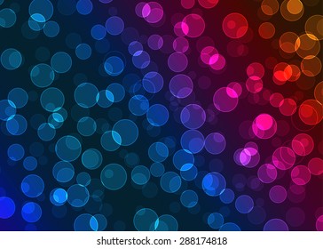 Vector illustration of colorful bokeh.