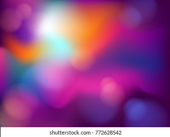 Vector illustration of colorful bokeh background. Abstract soft wallpaper.